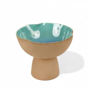 handmade pedestal Fruit ceramic serving bowl