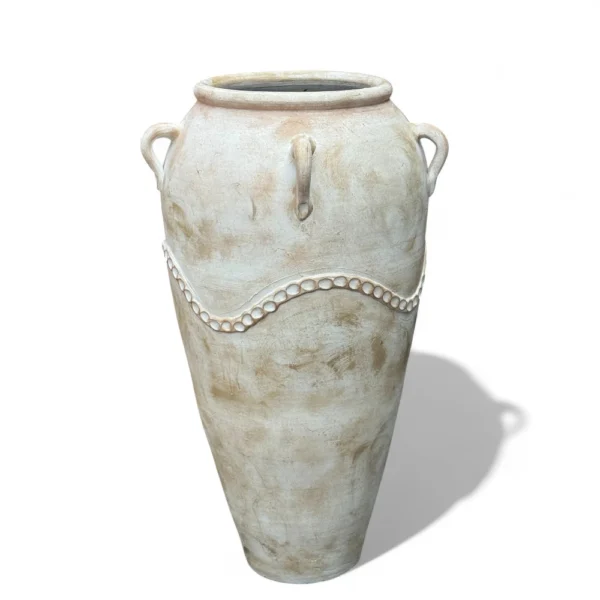 Antique Finish Tall Terracotta Floor Vase