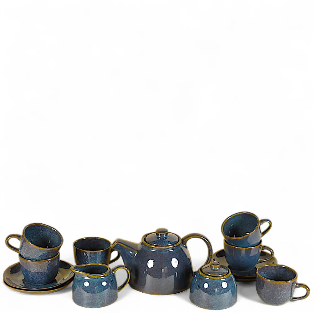Midnight Blue Ceramic Tea Set