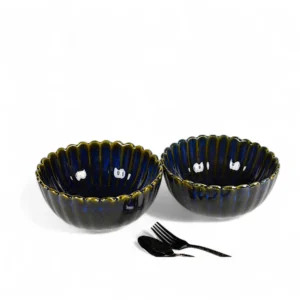 Midnight Bloom Ceramic Bowl