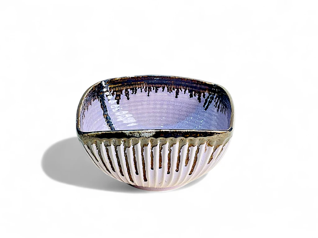 Amethyst Drip Ceramic Bowl