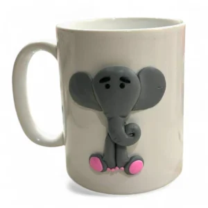 Handmade 3D Elephant Ceramic Mug – Cute Kids & Gift Cup