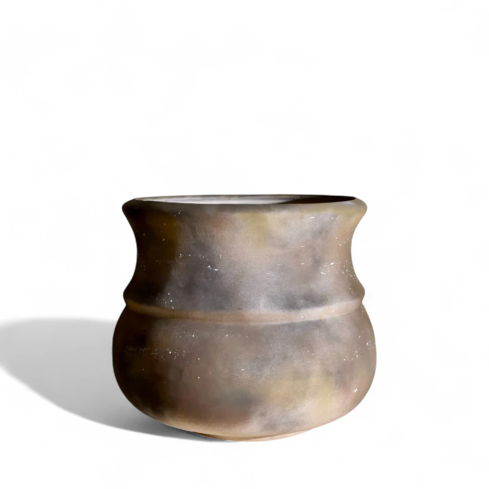 Rustic Handmade Ceramic Pot – Earthy Finish Decorative Planter