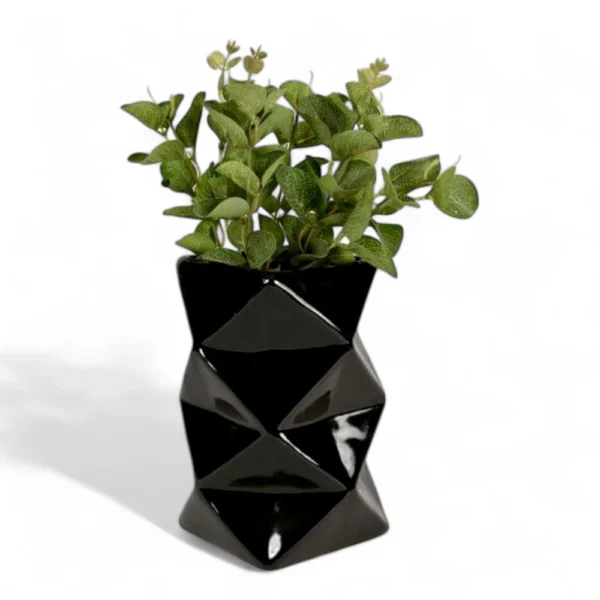Obsidian Geo Ceramic Planter