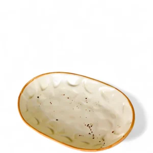 Handcrafted Rustic Oval Ceramic Platter