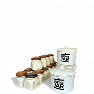 Crockery Ceramic Kitchen Storage Jar Set – Tea, Coffee & Cookie Collection
