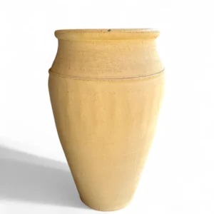 Matte Mustard Yellow Terracotta Planter – Tall Minimal Decorative Floor Vase