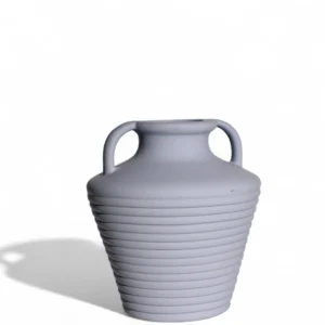Matte Serenity Dual Handle Flower Long Vase