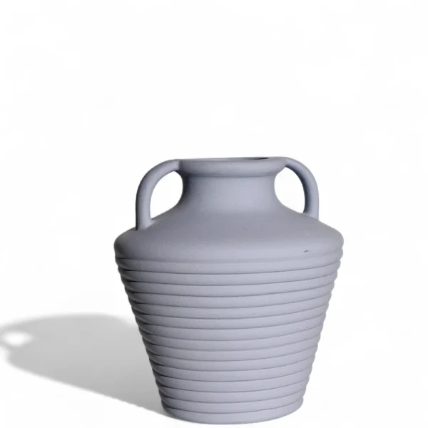 Matte Serenity Dual Handle Flower Long Vase