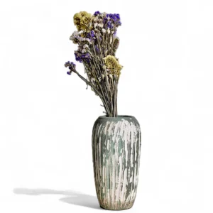 Premium Rustic Verde Tall Ceramic Flower Vase