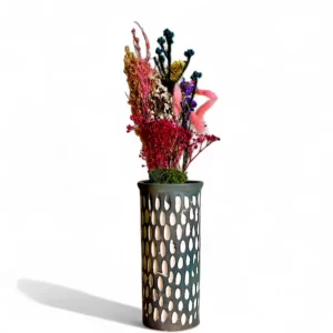 Midnight Dots Tall Ceramic Modern Vase