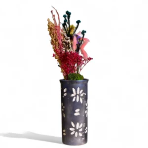 Bloom Carved Tall Ceramic Vase