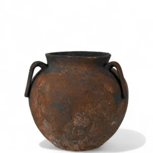 Rustic Ember Clay Vase