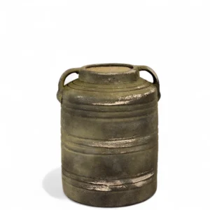 Olive Clay Barrel Vase