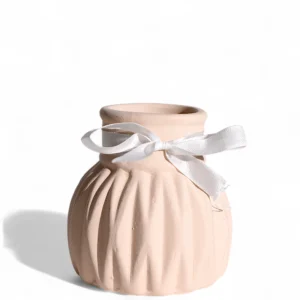 Blush Ribbon Mini Flower Vase