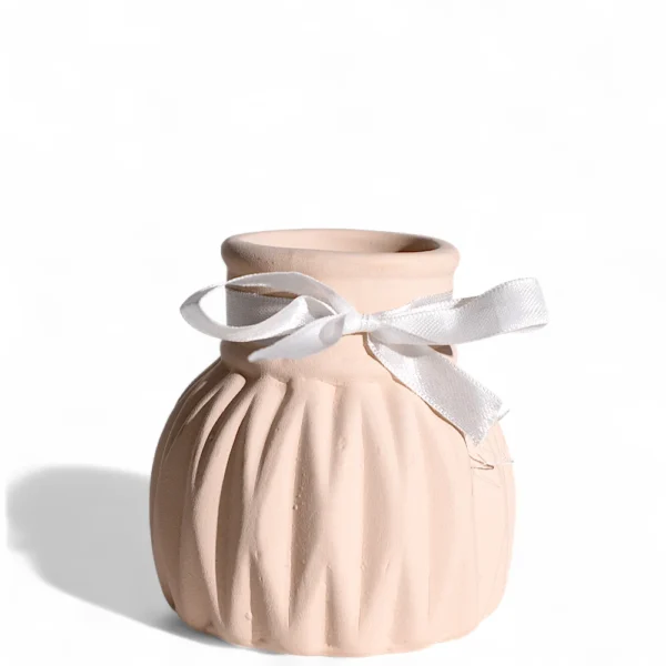 Blush Ribbon Mini Flower Vase