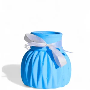 Petite Sky Ribbon Flower Vase