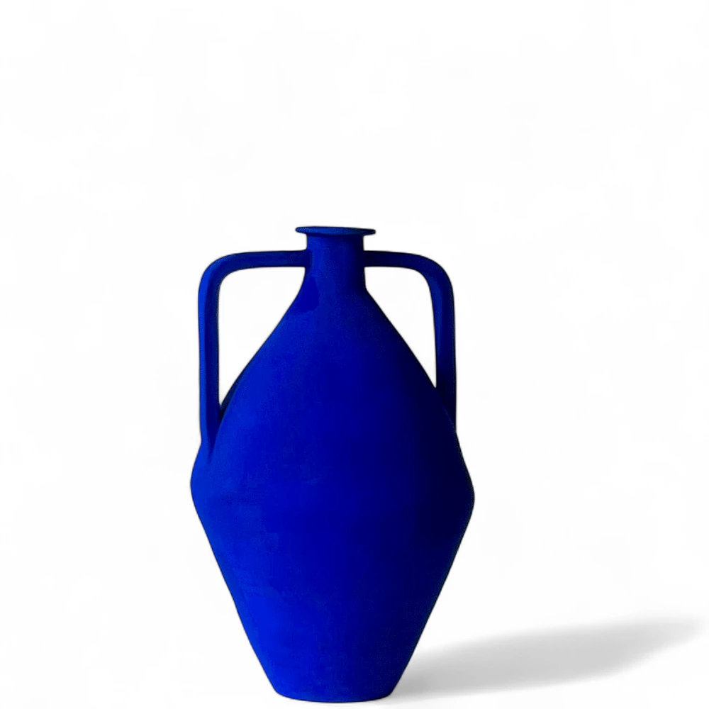 Indigo Sculpt Flower Vase