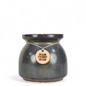 Home Sweet Home Ceramic Planter – Charcoal Grey