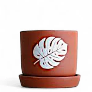 Monstera Leaf Ceramic Planter