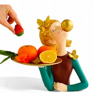 Bubble Girl Resin Fruit Tray