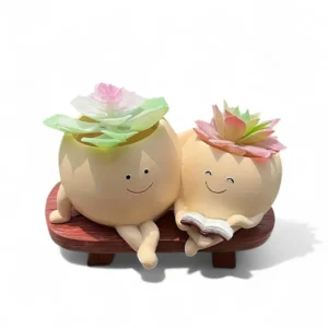 Cute Duo Reading Couple Planter
