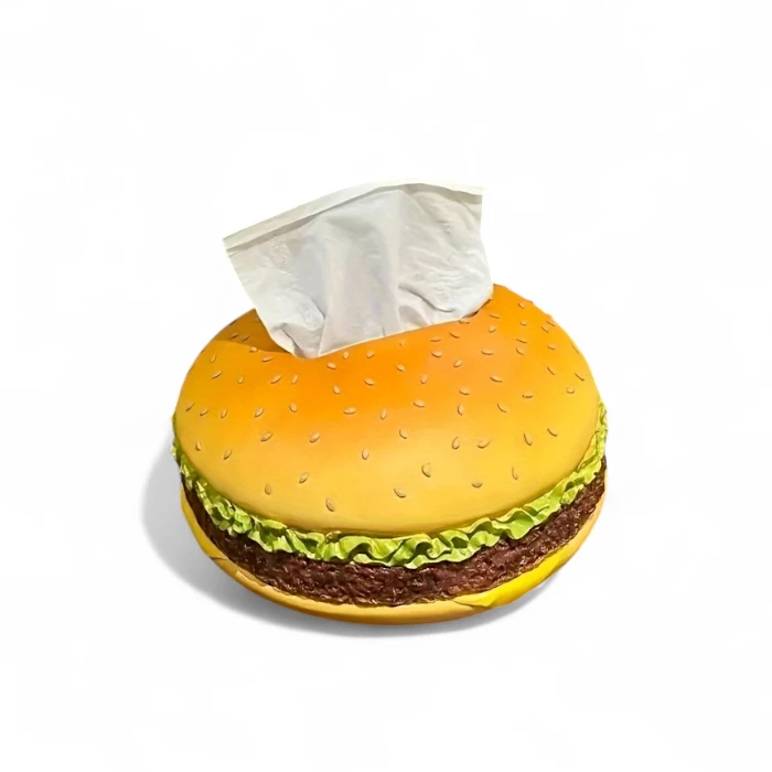 Burger Tissue Holder – Fun Ceramic Tissue Box