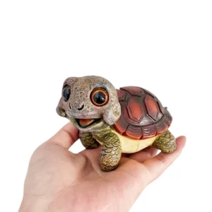 Happy Turtle Figurine – Handcrafted Ceramic Décor