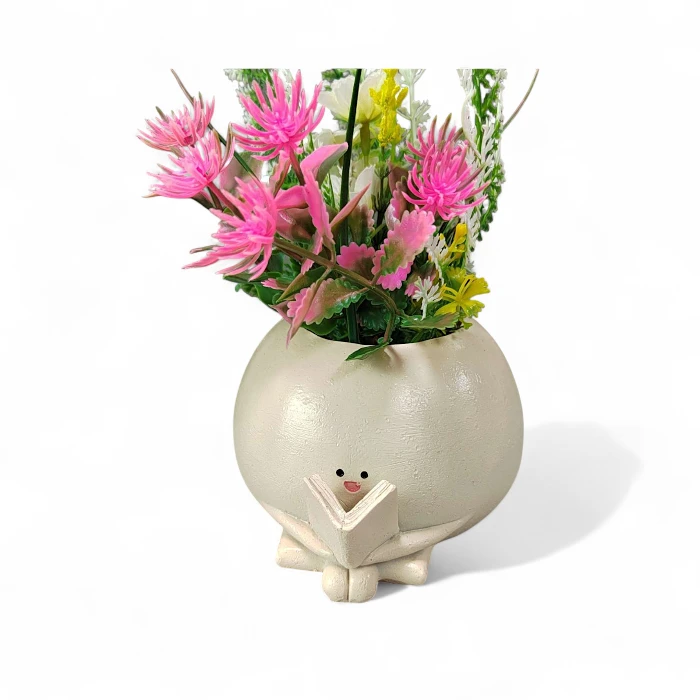 Reading Buddy Planter – Handcrafted Ceramic Pot
