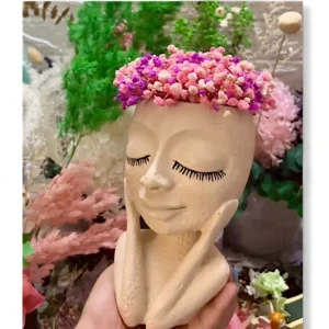 Serene Face Planter- Feminine Sculpture Pot