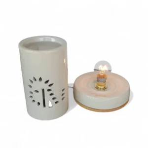Handcrafted Ceramic Electric Aroma Diffuser – Leaf Cut Design