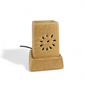 Handcrafted Square Electric Aroma Diffuser – Matte Beige Sand Finish