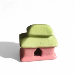 Mini Ceramic House Figurine – Handcrafted Decorative Accent