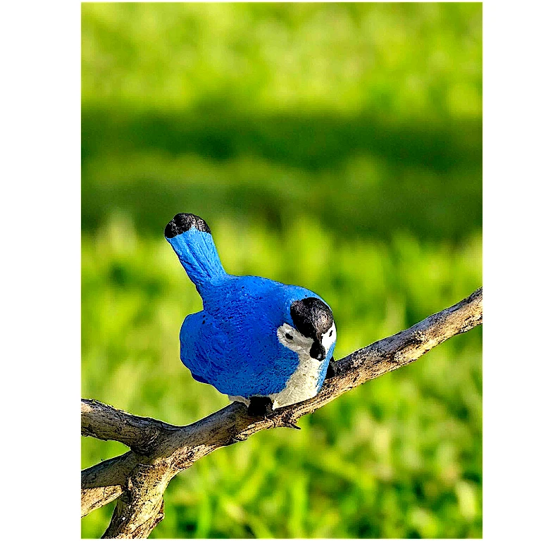 Blue Bird Figurine Ceramic Garden & Home Décor