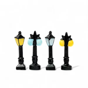 Mini Ceramic Streetlight Figurine Set