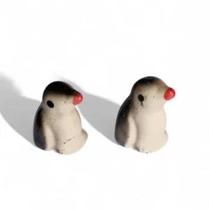 Mini Ceramic Penguin Figurine Pair