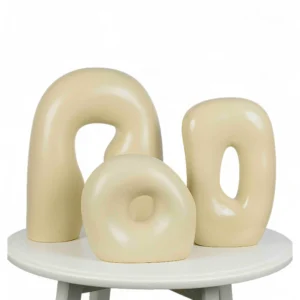 Abstract Ceramic Sculpture Set – Modern Minimal