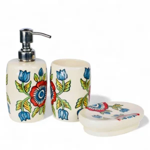 Hand-Painted Floral Heritage Ceramic Bathroom Set