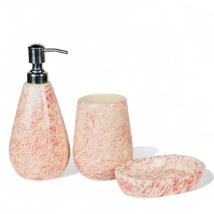 Coral Splash Ceramic Bathroom Set