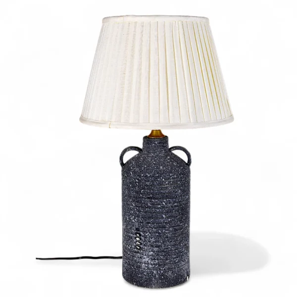 Obsidian Textured Ceramic Table Lamp