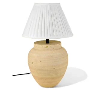 Classic Beige Clay Ceramic Table Lamp