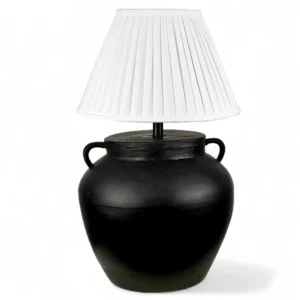 Classic Matte Black Ceramic Table Lamp