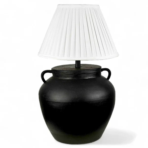 Classic Matte Black Ceramic Table Lamp