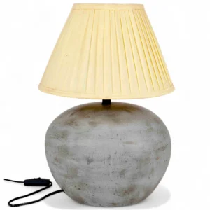 Stone Grey Matte Ceramic Table Lamp