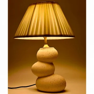 Pebble Form Ceramic Table Lamp