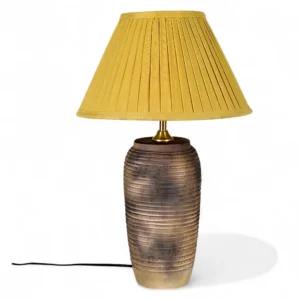 Rustic Amber Ceramic Table Lamp