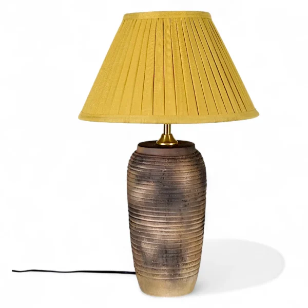 Rustic Amber Ceramic Table Lamp