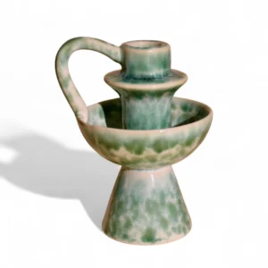 Emerald Green Handcrafted Ceramic Candle Holder
