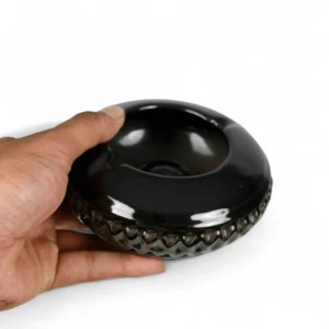 Black Donut Ceramic Bowl Ash Tray