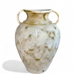 Antique Ivory Twin Handle Terracotta Pot – Mediterranean Rustic Collection